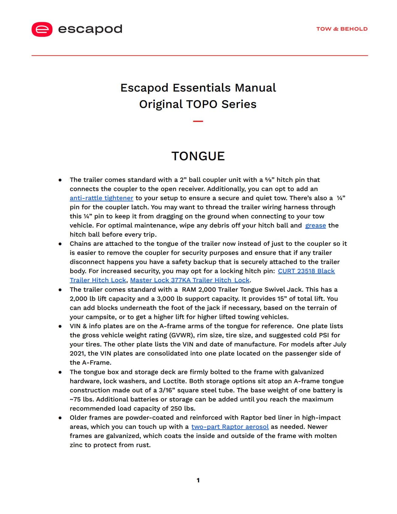 Screenshot of Escapod Original TOPO Series Essentials Manual