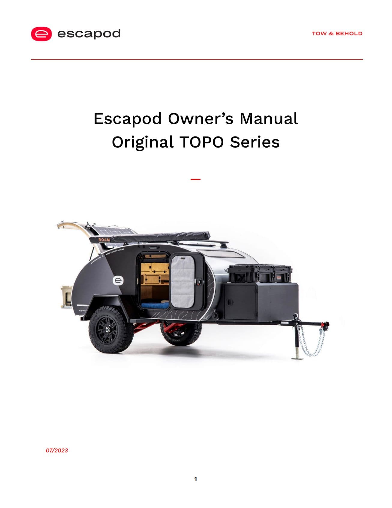 Screenshot of Escapod Original TOPO Series Owner's Manual